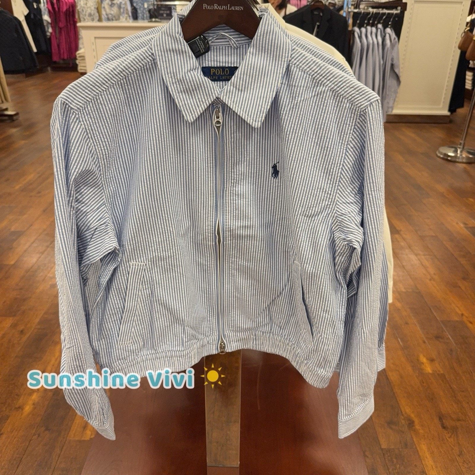 Nwt Polo Ralph Lauren Women's Striped Cotton Seersucker Multi Large